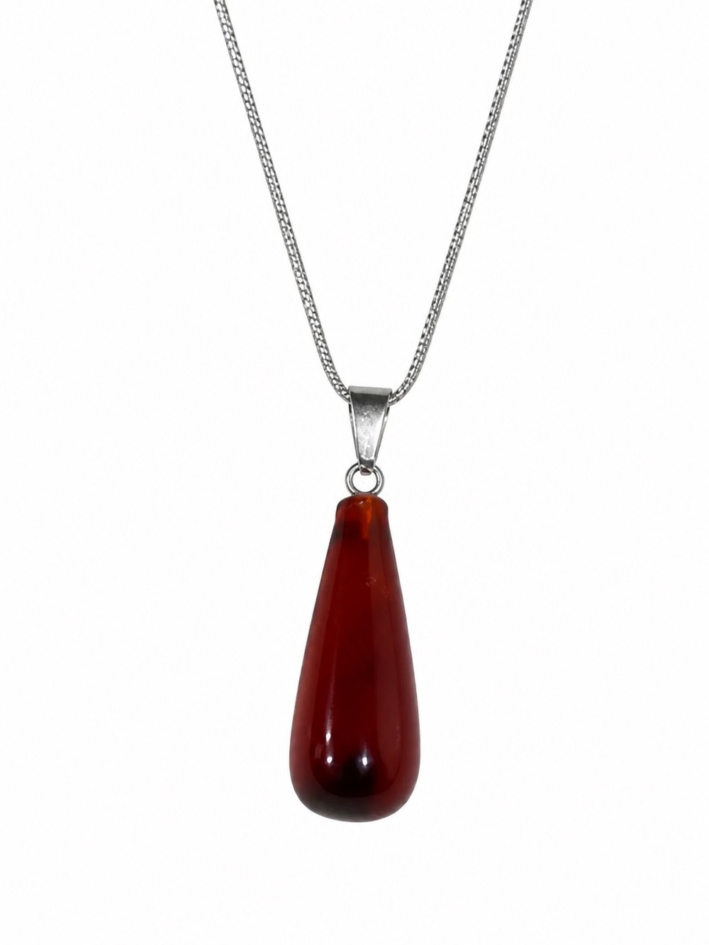 Boho Carnelian Agate Sterling Silver 24” Necklace